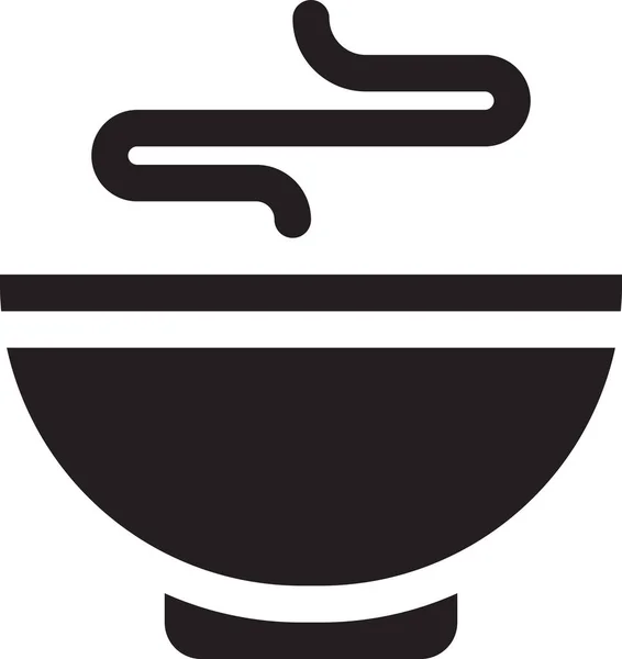 Otoño Bowl Icono Otoño Estilo Sólido — Archivo Imágenes Vectoriales