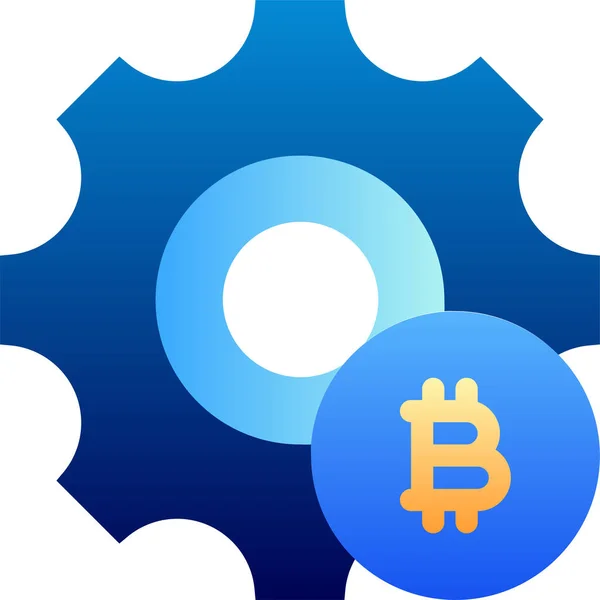 Ikona Kryptowaluta Biznesu Bitcoin Kategorii Business Management — Wektor stockowy