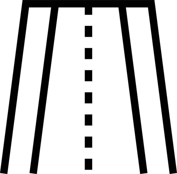 Значок Дорожного Знака Моста Стиле Наброска — стоковый вектор