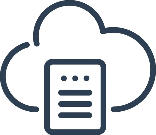 Backup Cloud Computing Data Storage Icon Outline Style — Stock vektor