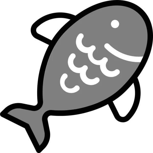 Animal Beach Fisch Ikone Sommer Kategorie — Stockvektor