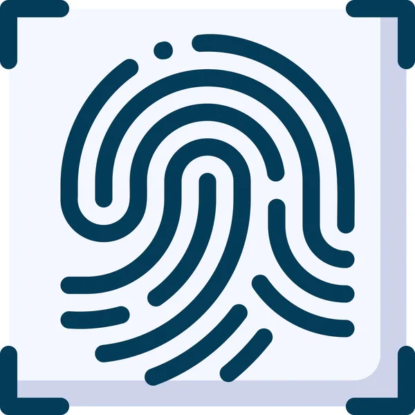 Cyber Security Finger Print Icon — Stock vektor