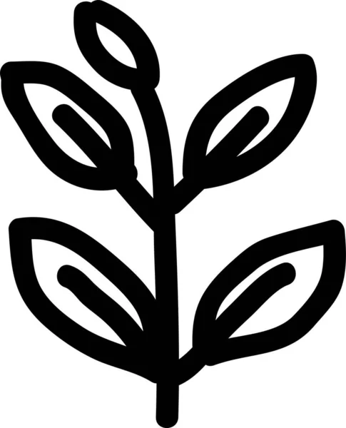 Ökológia Kertészkedés Természet Ikon Kézzel Rajzolt Stílusban — Stock Vector