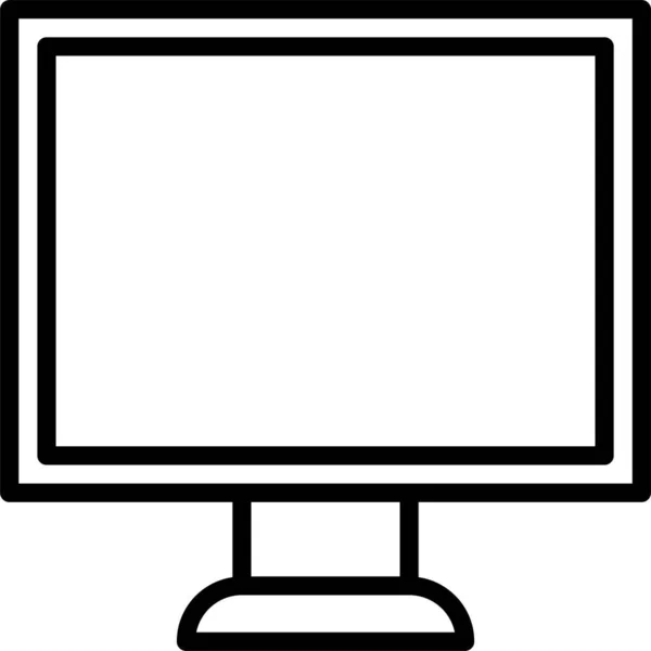 Monitor Ordenador Escritorio Icono — Vector de stock