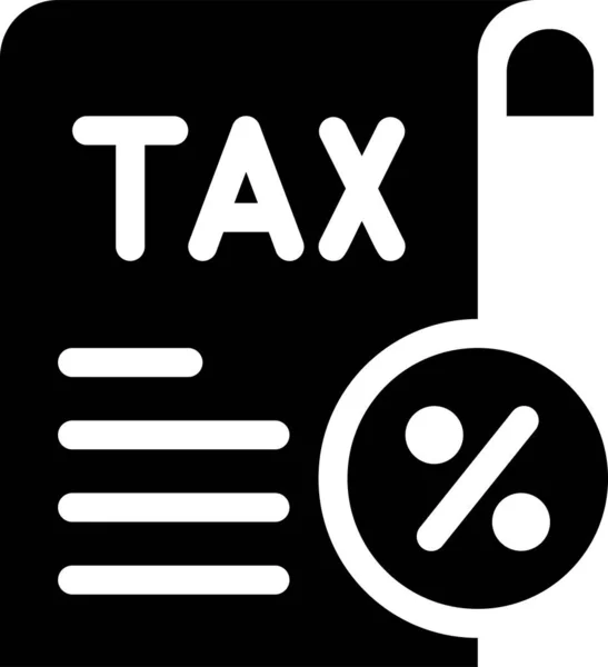 Big Taxes Business Document Εικονίδιο Στην Κατηγορία Διαχείρισης Επιχειρήσεων — Διανυσματικό Αρχείο