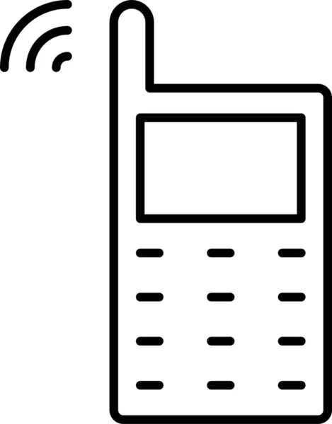 Ikona Sygnału Telefonu Komórkowego Zarysie — Wektor stockowy