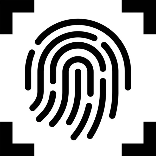 Biometric Fingerprint Icon — Stock vektor