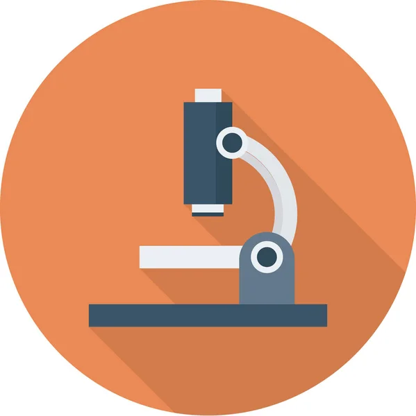 Лабораторний Дослідницький Значок Мікроскопа Довготілому Стилі — стоковий вектор