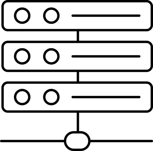 Server Hosting Database Icon — Stock Vector