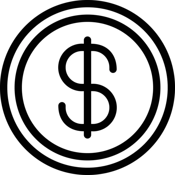 Business Currency Dollar Munt Pictogram Business Management Categorie — Stockvector