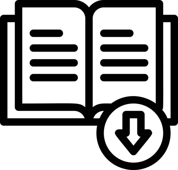 Descargar Libro Book Learning Icon Education School Learning Category — Vector de stock