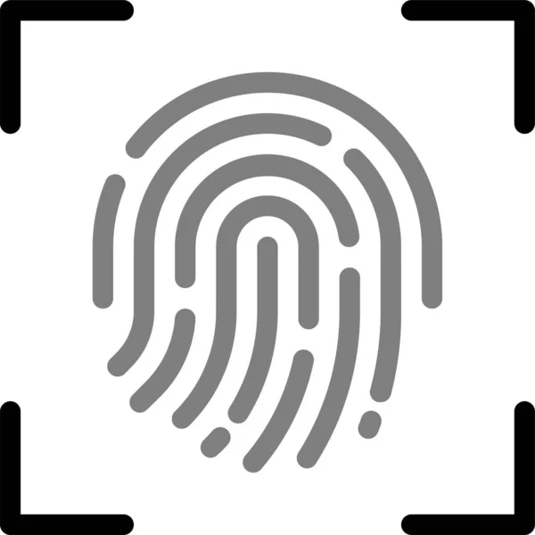 Biometric Fingerprint Icon — Stock Vector