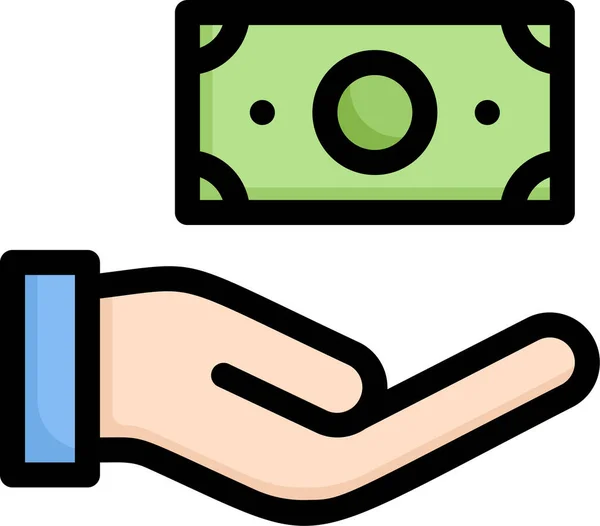 Discount Hand Receive Money Payment Icon — Stock Vector