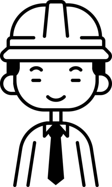 Avatar Boy Chinese Icon Solid Style — Stock Vector