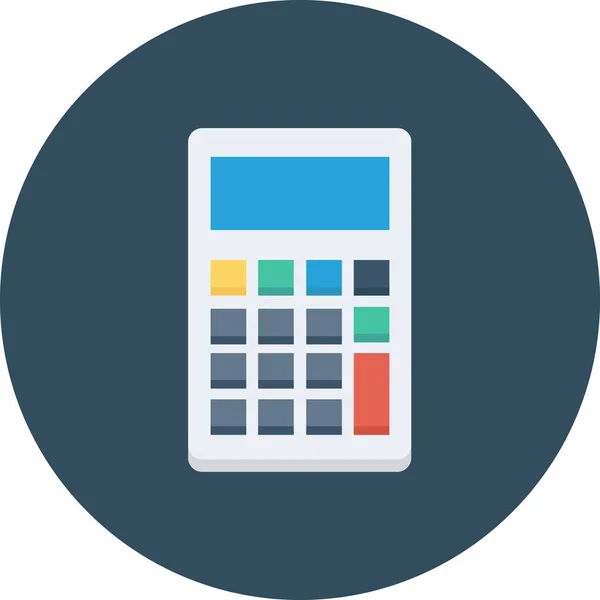 Calculate Calculation Calculator Icon Flat Style — Stock Vector