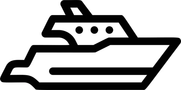 Automotive Boat Machine Icon Vehicles Modes Transport Category — Stockový vektor