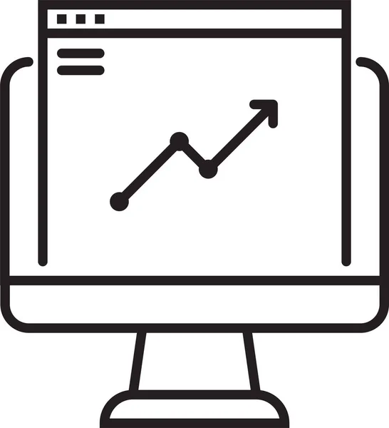 Icono Desarrollo Informático Analítico Categoría Hardware Informático — Vector de stock