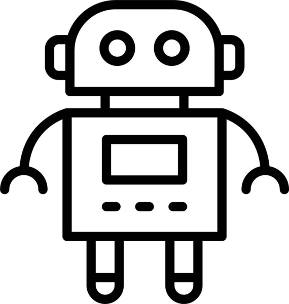 Automatic Robot Science Icon — Stock Vector