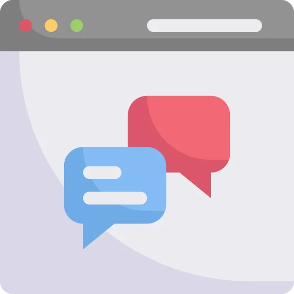 Bubble Chat Zakelijke Chat Het Browser Icoon Marketing Seo Categorie — Stockvector