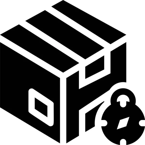 Box Kompass Lieferung Symbol Versand Lieferung Und Erfüllung Kategorie — Stockvektor