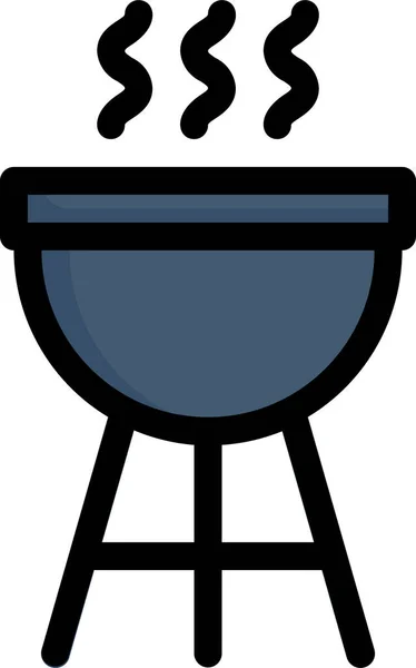 Barbecue Bbq Grill Pictogram Het Voorjaar Categorie — Stockvector