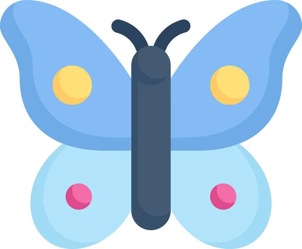 Икона Насекомого Бабочки Плоском Стиле — стоковый вектор