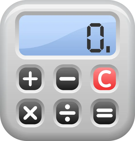 Calculadora Contable Icono Educativo Categoría Educación Escuela Aprendizaje — Vector de stock