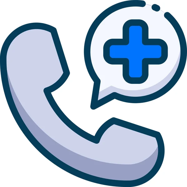 Call Doctor Emergency Icon Filled Outline Style — Stock Vector