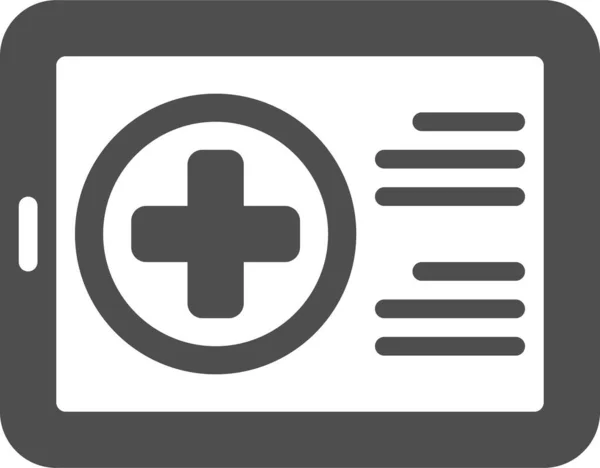Tablet Online Gesundheit Online Symbol — Stockvektor