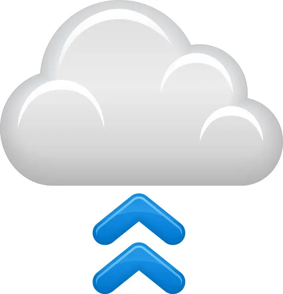 Flechas Cloud Computing Icono Categoría Infrastructure — Vector de stock