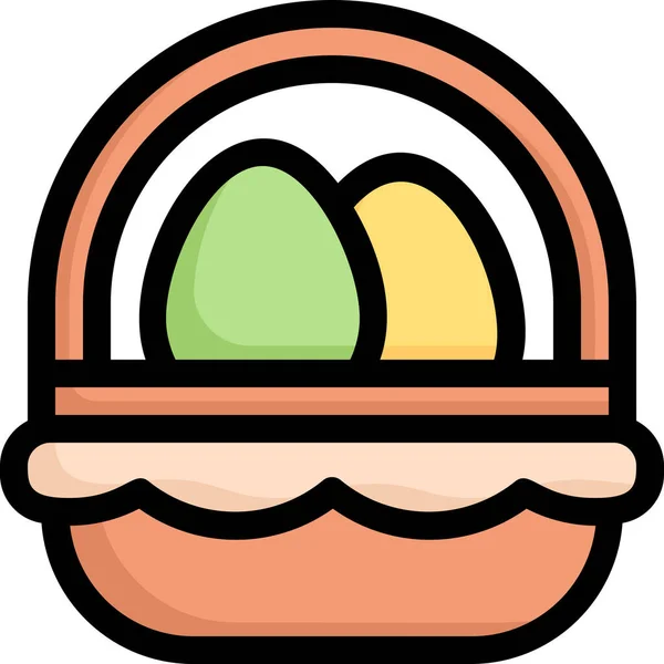 Ostereierkorb Ikone Der Osterkategorie — Stockvektor