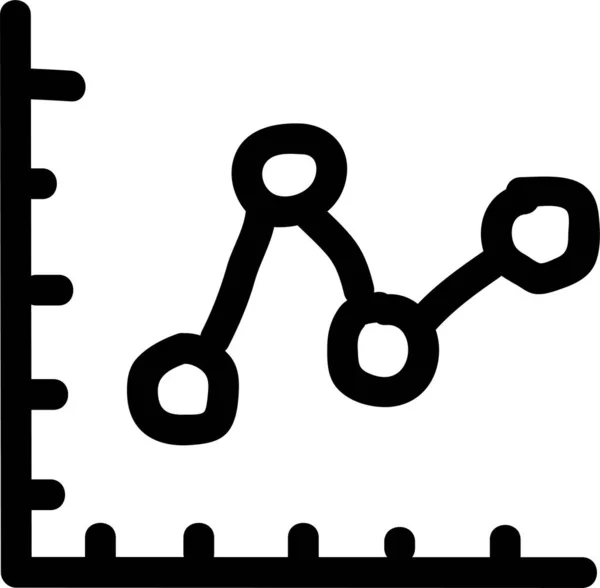 Значок Диаграммы Диаграммы Стиле Handdrawn — стоковый вектор