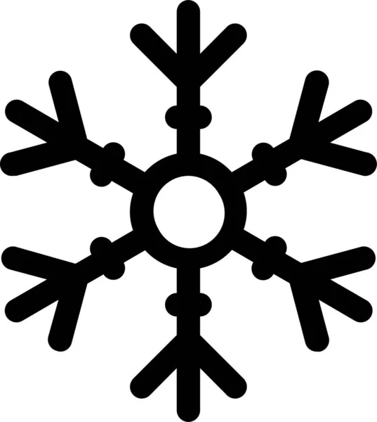 Χριστούγεννα Παγετός Εικονίδιο Στυλ Περίγραμμα — Διανυσματικό Αρχείο