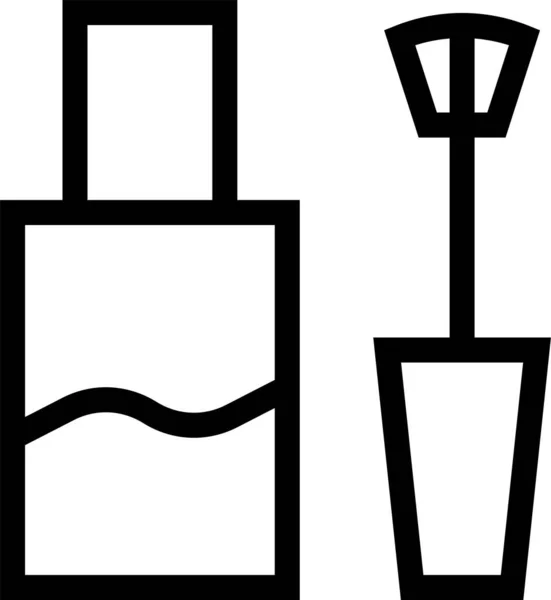 Іконка Макіяжу Туші Нігтів Контурному Стилі — стоковий вектор