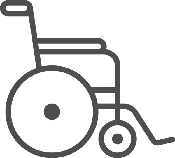 Rollstuhlfahrer Mit Handicap — Stockvektor