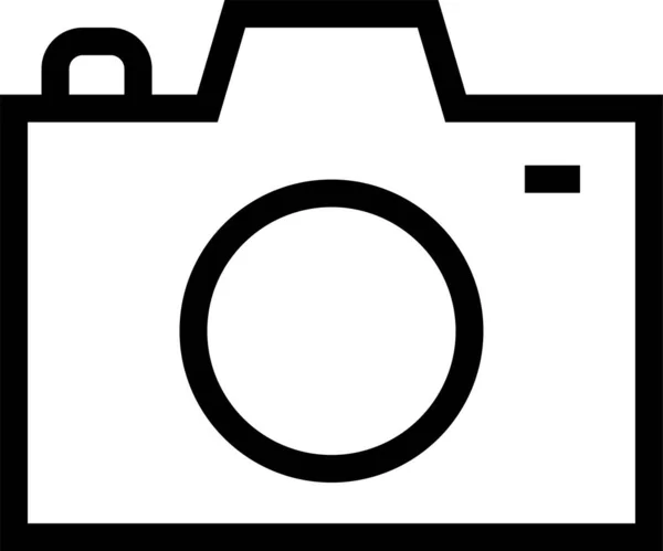 Camera Apparaat Dslr Pictogram Contouren Stijl — Stockvector