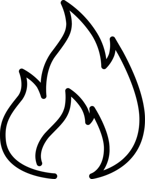 Peligro Incendio Icono Inflamable Categoría Ecología Ecologismo — Vector de stock