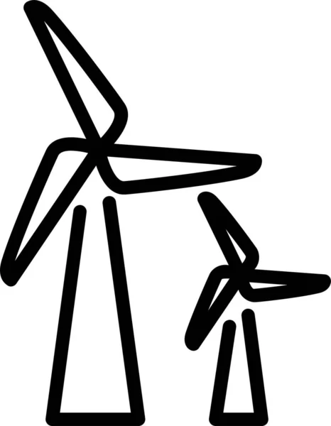 Значок Екологічного Енергетичного Середовища Стилі Контур — стоковий вектор
