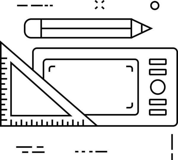 Diseño Dibujar Icono Edición Estilo Esquema — Archivo Imágenes Vectoriales