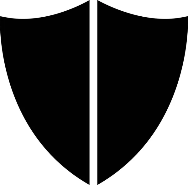 Ikona Bezpieczeństwa Ochrony Prywatności Solidnym Stylu — Wektor stockowy