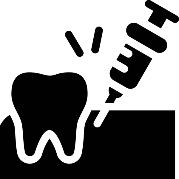 Anestesia Cuidado Dental Dentista Icono — Archivo Imágenes Vectoriales