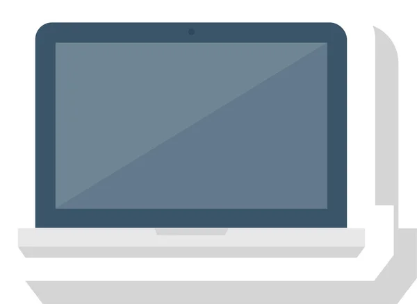 Gerät Laptop Bildschirm Symbol Flachen Stil — Stockvektor