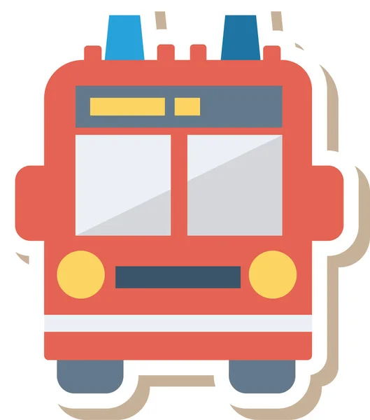 Auto Doublebus Passengar Icon Flat Style — Stock Vector