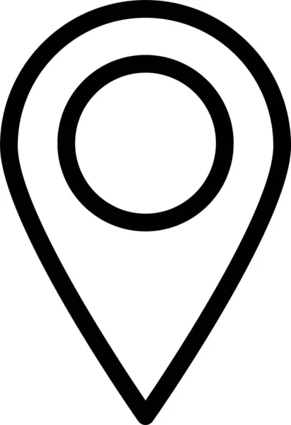 Иконка Карты Местоположения Gps Стиле Наброска — стоковый вектор