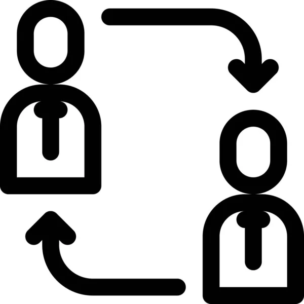 Ícone Empresa Mudança Negócios Estilo Esboço — Vetor de Stock