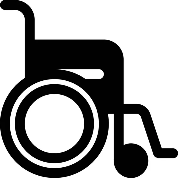 Ikona Niepełnosprawności Niepełnosprawności Niepełnosprawnej Stylu Stałym — Wektor stockowy