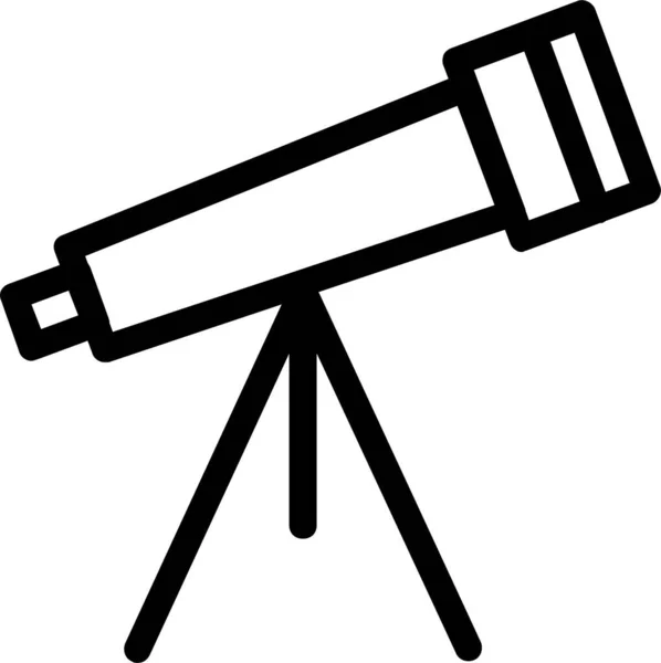 Astronomie Mikroskop Věda Ikona Stylu Osnovy — Stockový vektor