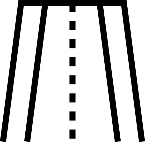 Точка Напрямку Дорожній Значок Твердому Стилі — стоковий вектор