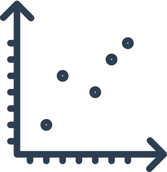 Analitikai Diagram Eredmények Ikon Vázlatos Stílusban — Stock Vector