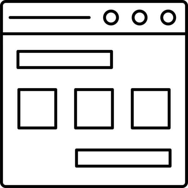 Fenêtre Icône Navigateur Web — Image vectorielle